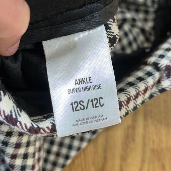 Cute Mini Plaid Bag Waist Ankle Trousers by Express - Picture 10 of 11